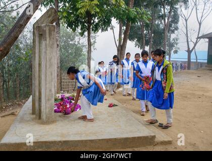 Les élèves d'une école à Bandarban - Bangladesh. Banque D'Images