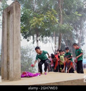 Les élèves d'une école à Bandarban - Bangladesh. Banque D'Images