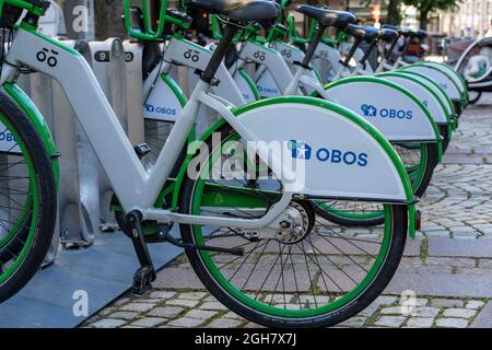 Location de vélos à Bergen, Norvège, Europe Banque D'Images