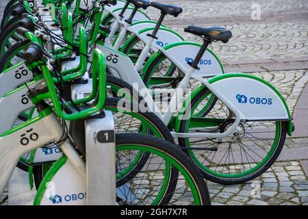 Location de vélos à Bergen, Norvège, Europe Banque D'Images