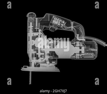 Une scie sauteuse sous rayons X. Banque D'Images