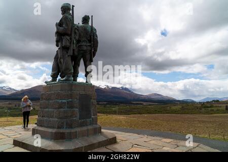 Mémorial du commando à Spean Bridge, Highlands écossais Banque D'Images
