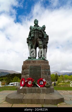 Mémorial du commando à Spean Bridge, Highlands écossais Banque D'Images