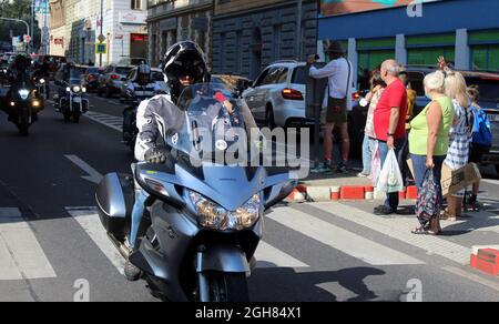 Le parc des expositions de Holesovice accueillera la 9e édition des Journées des Harley de Prague du 3 au 5 septembre, au cours desquelles 800 motos grondent Banque D'Images