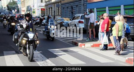 Le parc des expositions de Holesovice accueillera la 9e édition des Journées des Harley de Prague du 3 au 5 septembre, au cours desquelles 800 motos grondent Banque D'Images