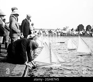 Southwold yacht étang, début 1900 Banque D'Images