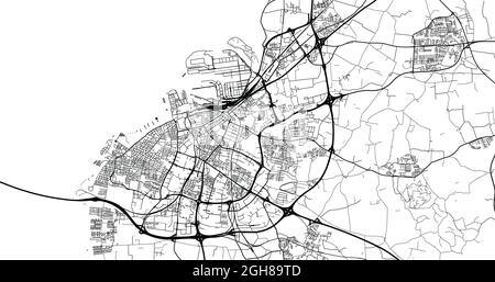 Carte urbaine vectorielle de Malmö, Suède, Europe Illustration de Vecteur