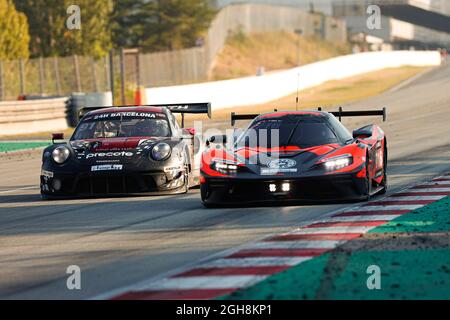 Pilotes : Daniel Allemann, Ralf Bohn, Alfred Renauer et Robert Renauer de Herberth Motorsport avec Porsche 911 GT3 R (991 II) pendant la course HANKOOK 24H BARCELONA 2021 sur le circuit de Catalunya. Banque D'Images