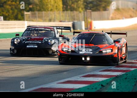 5 septembre 2021, Montmelo, Barcelone, Espagne: Pilotes: Miguel Oliveira, Reinhard Kofler, Ferdinand Stuck et Peter Kox de l'écurie True Racing avec KTM X-BOW GTX pendant la course HANKOOK 24H BARCELONA 2021 sur le circuit de Catalunya. (Image de crédit : © David Ramirez/DAX via ZUMA Press Wire) Banque D'Images