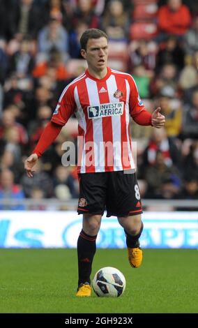 Craig Gardner de Sunderland en action lors du match de la Barclays Premier League entre Sunderland et Fulham au stade de Light de Sunderland, Royaume-Uni, le 02 mars 2013. Banque D'Images