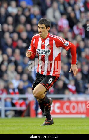 Danny Graham de Sunderland en action lors du match de la Barclays Premier League entre Sunderland et Fulham au stade de Light à Sunderland, Royaume-Uni, le 02 mars 2013. Banque D'Images