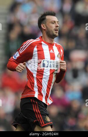 Steven Fletcher de Sunderland en action lors du match de la Barclays Premier League entre Sunderland et Fulham au stade de Light à Sunderland, Royaume-Uni, le 02 mars 2013. Banque D'Images