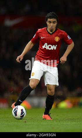 Rafael de Manchester United lors du match de la Barclays Premier League entre Manchester United et Aston Villa au stade Old Trafford le 22 avril 2013. Banque D'Images