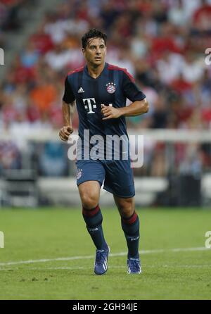 Bayern Munich Claudio Pizarro lors du match Audi Cup entre Bayern Munich et Sao Paulo à l'Allianz Arena de Munich, Allemagne, le 31 juillet 2013. Banque D'Images