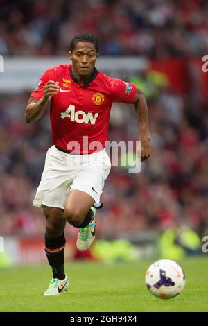 Antonio Valencia de Manchester United en action pendant le match de témoignage publicitaire Rio Ferdinand entre Manchester United et Séville tenu à Old Trafford à Manchester le 9 août 2013. Banque D'Images