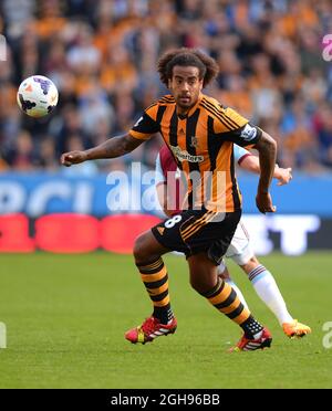 Tom Huddlestone, de Hull City, lors du match de la Barclays Premier League entre Hull City et West Ham, s'est Uni au Kingston Communications Stadium de Hull, au Royaume-Uni, le 28 septembre 2013. Banque D'Images