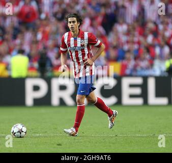 Le Tiago de l'Atletico Madrid en action lors du match final de football de la Ligue des champions de l'UEFA entre le Real Madrid et l'Atletico Madrid au stade Estadio da Luz à Lisbonne, Portugal, le 24 mai 2014. Photo de David Klein/Sportimage. Banque D'Images