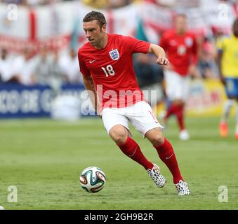 La Rickie Lambert d'Angleterre en action lors du match international amical entre l'Angleterre et l'Équateur qui s'est tenu au stade Sun Life à Miami, aux États-Unis, le 4 juin 2014. Photo David Klein/Sportimage. Banque D'Images