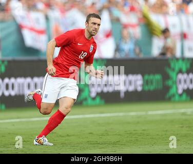 La Rickie Lambert d'Angleterre en action lors du match international de football amical entre l'Angleterre et le Honduras au Sun Life Stadium de Miami, Floride, le 7 juin 2014. Photo David Klein. Banque D'Images