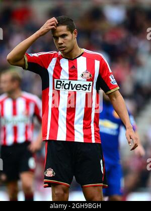 Jack Rodwell de Sunderland lors du match de la Barclays Premier League entre Sunderland et Manchester United au stade de Light, Sunderland, le 24 août 2014. Banque D'Images