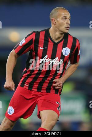 Bobby Zamora de QPR lors du match de la Barclays Premier League entre Everton et Queens Park Rangers à Goodison Park, Liverpool, le 15 décembre 2014. Simon Bellis Banque D'Images