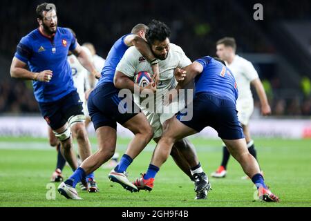 Billy Vunipola en Angleterre lors du match des six Nations RBS 2015 entre l'Angleterre et la France au stade de Twickenham, Londres, le samedi 21 mars 2015. Banque D'Images