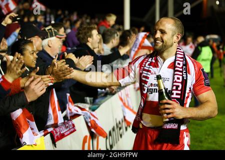 Charlie Sharples de Gloucester lors du match final de la coupe européenne de rugby à XV entre Édimbourg et Gloucester à Twickenham Stoop Londres, le 1er mai 2015. Charlie Forgham-Bailey Banque D'Images