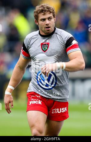 Leigh Halfpenny de RC Toulon lors du match final de la coupe des champions de rugby européenne 2015 entre ASM Clermont Auvergne et RC Toulon au stade de Twickenham, Londres, Royaume-Uni, le 2 mai 2015. Charlie Forgham-Bailey Banque D'Images