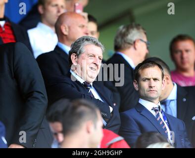 Image #: 37773160 21 juin 2015 - Olomouc, Royaume-Uni - Roy Hodgson d'Angleterre regarde sur..Suède v Angleterre - UEFA sous 21 - Stade Anduv - République Tchèque - 21 juin 2015 - Picture David KleinSportimage. Banque D'Images