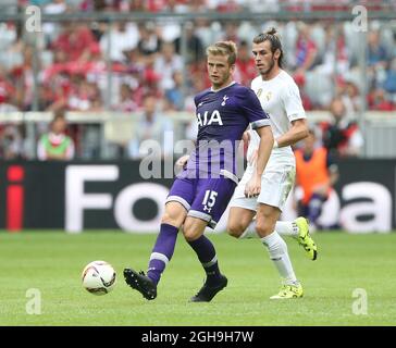 Image #: 38604844 4 août 2015 - Munich, Royaume-Uni - Eric Dier de Tottenham en action..Audi Cup - Real Madrid vs Tottenham Hotspur - Allianz Arena- Munich -Allemagne - 4 août 2015 Banque D'Images