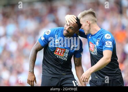 Image #: 39225844 22 août 2015 - Londres, Royaume-Uni - le Callum Wilson de Bournemouth célèbre son deuxième but..Barclays Premier League - West Ham United vs AFC Bournemouth - Selhurst Park -Angleterre - 22 août 2015. Banque D'Images