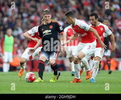 Image #: 39897382 4 octobre 2015 - Londres, Royaume-Uni - le Bastian Schweinsteiger de Manchester United en action..Barclays Premier League - Arsenal vs Manchester United - Emirates Stadium - Angleterre - 4 octobre 2015 Banque D'Images