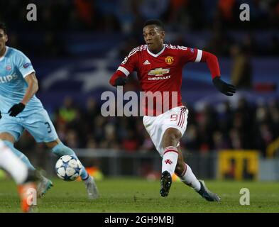 Image #: 41143789 25 novembre 2015 - Manchester, Royaume-Uni - Anthony Martial de Manchester United - UEFA Champions League Group B - Manchester Utd vs PSV Eindhoven - Old Trafford Stadium - Manchester - Angleterre - 25 novembre 2015 - pic Simon BellisCSM Banque D'Images