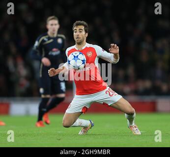 Image #: 41143921 24 novembre 2015 - Londres, Royaume-Uni - l'Arsenal Mathieu Flamini en action..UEFA Champions League- Arsenal v Dinamo Zagreb - Emirates Stadium - Angleterre - 24 novembre 2015 - Picture David Klein Banque D'Images