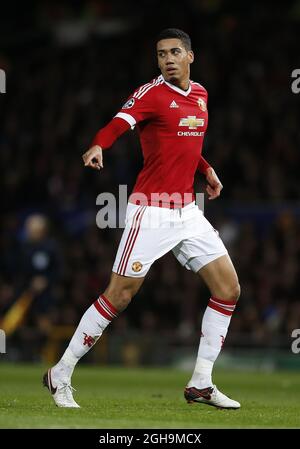 Image #: 41143750 25 nov. 2015 - Manchester, Royaume-Uni - Chris Smalling de Manchester United - UEFA Champions League Group B - Manchester Utd vs PSV Eindhoven - Old Trafford Stadium - Manchester - Angleterre - 25 novembre 2015 - pic Simon BellisCSM Banque D'Images