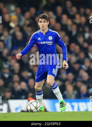 Oscar de Chelsea en action pendant le match de la Ligue des champions de l'UEFA à Stamford Bridge. Le crédit photo doit être lu : David Klein/Sportimage via PA Images Banque D'Images