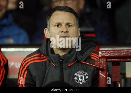 Ryan Giggs, directeur adjoint de Manchester United, a été abattu lors du match de l'UEFA Europa League à Old Trafford. Le crédit photo doit se lire comme suit : Philip Oldham/Sportimage via PA Images Banque D'Images