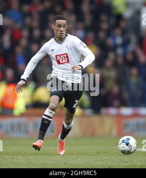 Tom Ince de Derby lors du match de championnat Skybet au stade iPro. Le crédit photo doit se lire comme suit : Philip Oldham/Sportimage via PA Images Banque D'Images