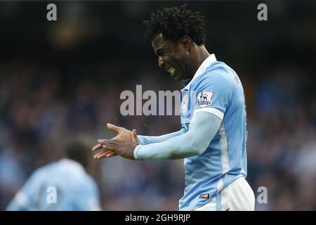 Le poney Wilfried de Manchester City a été abattu lors du match de la Barclays Premier League au Etihad Stadium. Le crédit photo doit se lire comme suit : Philip Oldham/Sportimage via PA Images Banque D'Images