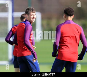 John Stones d'Angleterre pendant l'entraînement au centre d'entraînement de Tottenham Hotspur. Le crédit photo doit être lu : David Klein/Sportimage via PA Images Banque D'Images