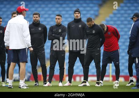 Zlatan Ibrahimovic du PSG lors de l'entraînement de la Ligue des champions de l'UEFA au stade Etihad. Le crédit photo doit se lire comme suit : Philip Oldham/Sportimage via PA Images Banque D'Images