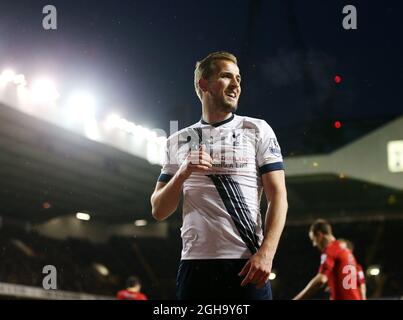 Harry Kane, de Tottenham, est abattu lors du match de la Barclays Premier League au stade White Hart Lane. Le crédit photo doit être lu : David Klein/Sportimage via PA Images Banque D'Images