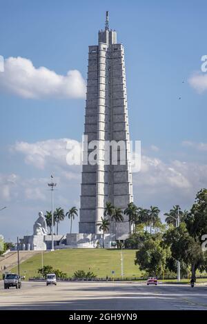 HABANA, CUBA - 16 février 2019 : une photo verticale du Mémorial de José Marti sur la Plaza de la Revolucion à Habana, à Cuba Banque D'Images