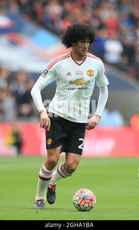 Marouane Fellaini de Manchester United en action lors du match de finale de la coupe Emirates FA au stade Wembley. Le crédit photo doit être lu : David Klein/Sportimage via PA Images Banque D'Images