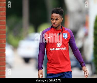 Raheem Sterling en action pendant l'entraînement au stade Watford FC Training Ground. Le crédit photo doit être lu : David Klein/Sportimage via PA Images Banque D'Images