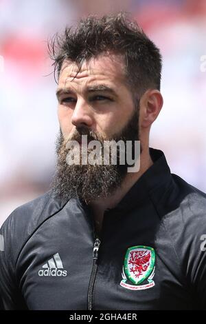 Joe Ledley du pays de Galles pendant le championnat d'Europe de l'UEFA 2016 au Stade Felix Bolaert-Delelis, Lens. Date de la photo 16 juin 2016 pic Phil Oldham/Sportimage via PA Images Banque D'Images