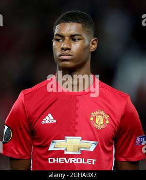 Marcus Rashford de Manchester United lors du match de l'UEFA Europa League au stade Old Trafford à Manchester. Date de la photo : 29 septembre 2016. Pic Sportimage via PA Images Banque D'Images