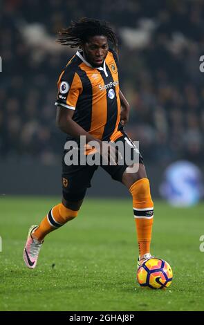 Dieumerci Mbokani de Hull City pendant le match de la première ligue anglaise au KCOM Stadium, Kingston upon Hull. Date de la photo : 30 décembre 2016. Photo Simon Bellis/Sportimage via PA Images Banque D'Images