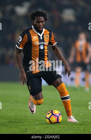 Dieumerci Mbokani de Hull City pendant le match de la première ligue anglaise au KCOM Stadium, Kingston upon Hull. Date de la photo : 30 décembre 2016. Photo Simon Bellis/Sportimage via PA Images Banque D'Images