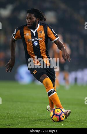 Dieumerci Mbokani de Hull City pendant le match de la première ligue anglaise au KCOM Stadium, Kingston upon Hull. Date de la photo : 30 décembre 2016. Photo Simon Bellis/Sportimage via PA Images Banque D'Images